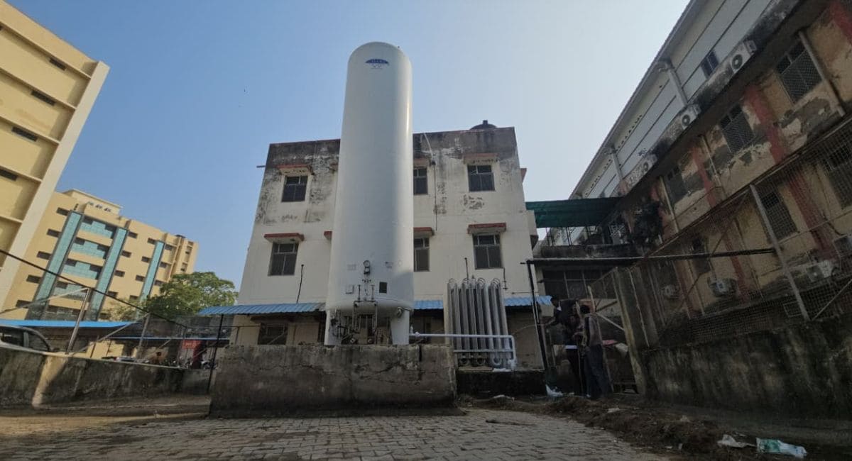 जवाहर लाल नेहरू अस्पताल में लगा ऑक्सीजन प्लांट. 
