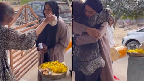 उमरा से वापस आई मुस्लिम दोस्त का हिंदू लड़की ने किया ऐसा स्वागत, करोड़ों दिलों को छू गया ये VIDEO