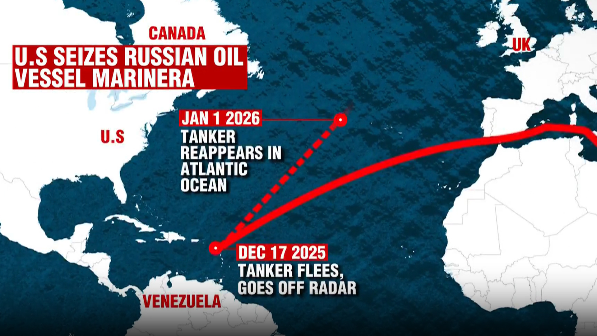 US Forces Seize Venezuela-Linked Russian Oil Tanker After High-Seas Chase