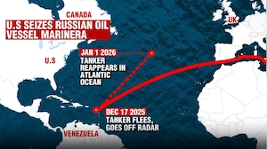 US Forces Seize Venezuela-Linked Russian Oil Tanker After High-Seas Chase