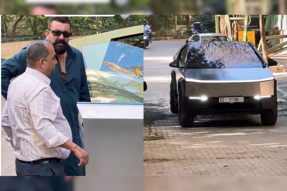 Sanjay Dutt Spotted Driving Imported Tesla Cybertruck in Mumbai