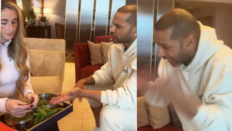 Video : शांतपणे मटार सोलणाऱ्या गर्लफ्रेंडवर शिखर धवन संतापला, ओरडत ओरडत म्हणाला, "माझं आयुष्य बरबाद.."