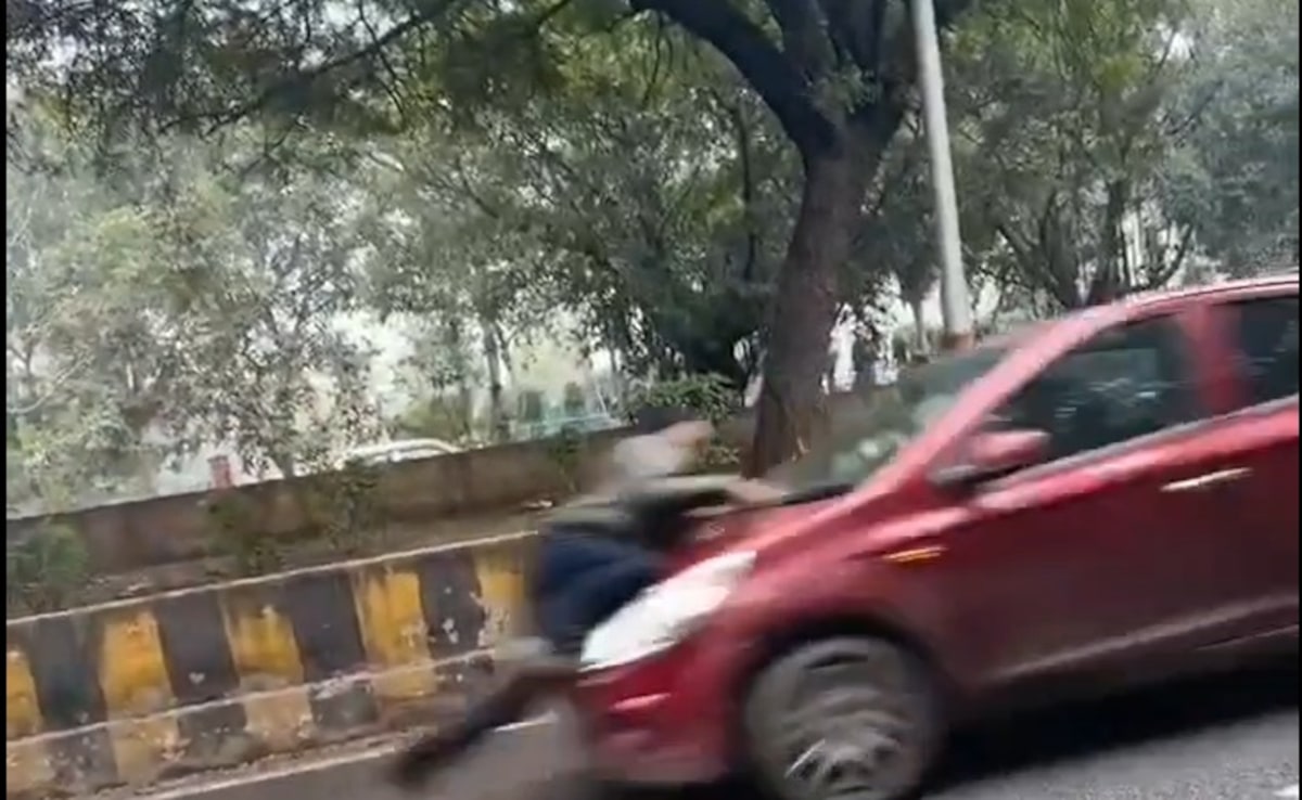 Video: Man Rams Greater Noida Cop To Evade Checking, Drags Him 500 Metres