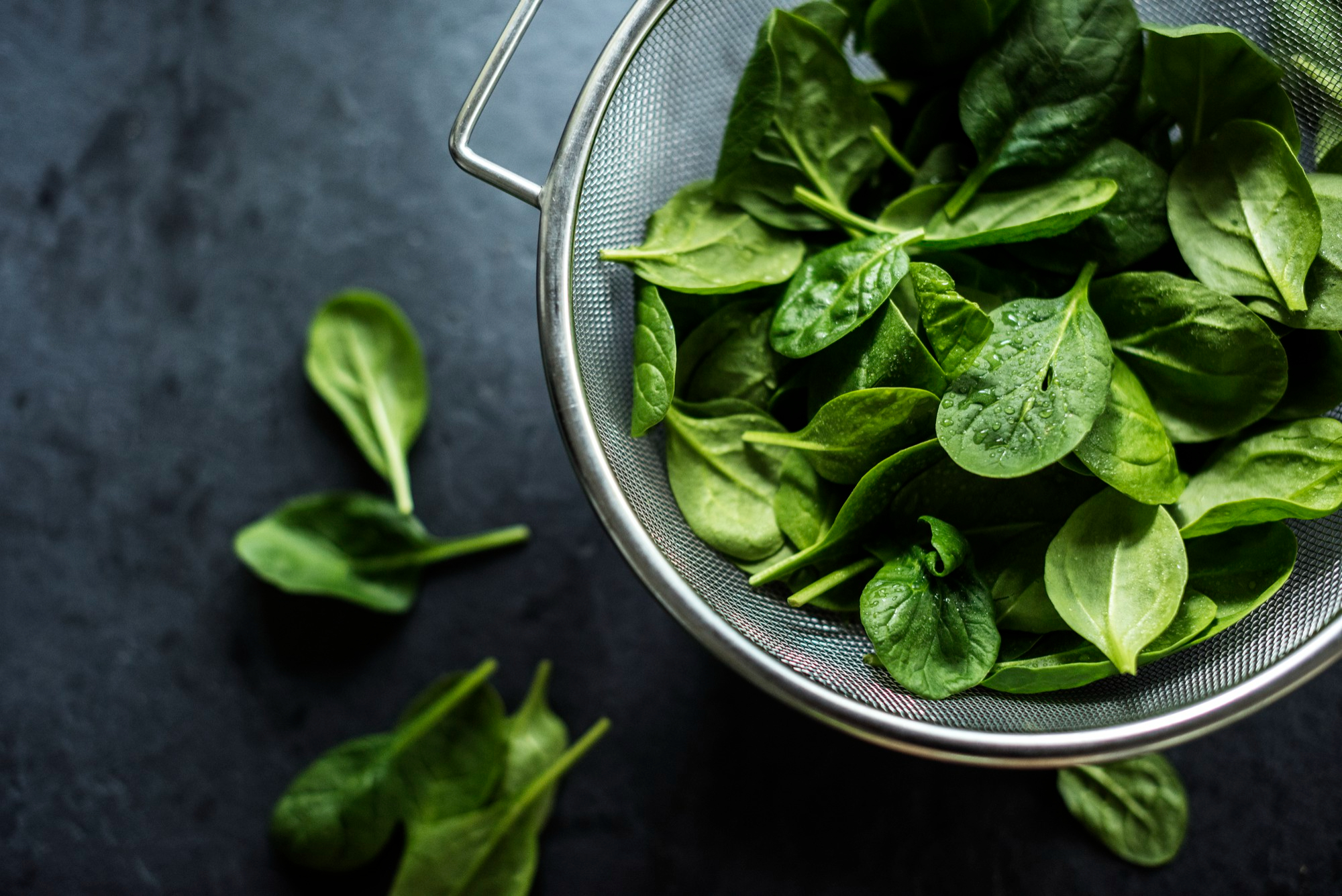 potassium in spinach helps supports your heart and the folate supports red blood cell formation