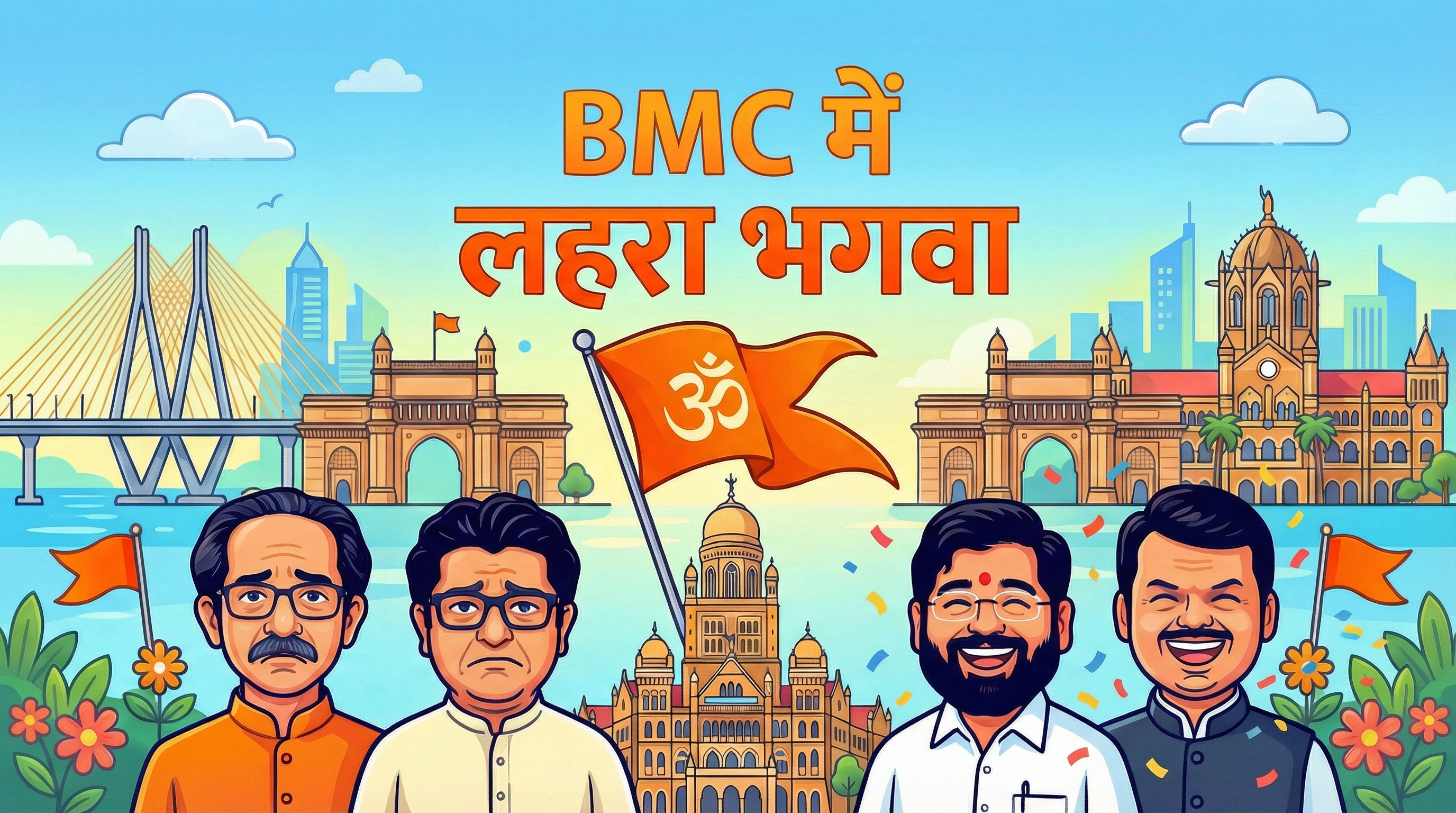 BMC में टीम BJP बहुमत के पार, पुणे-नागपुर समेत 26 नगर निगमों में लहराया परचम