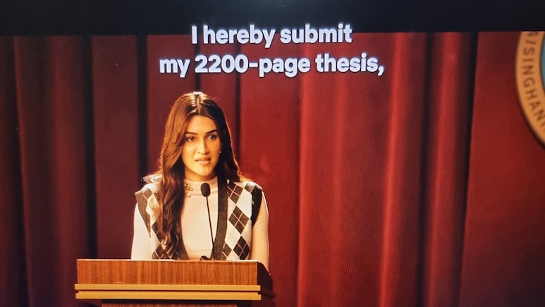 Why PhD Students Are Trashing Kriti Sanon And Dhanush's <i>Tere Ishk Mein</i> Over "2,200-Page Thesis"