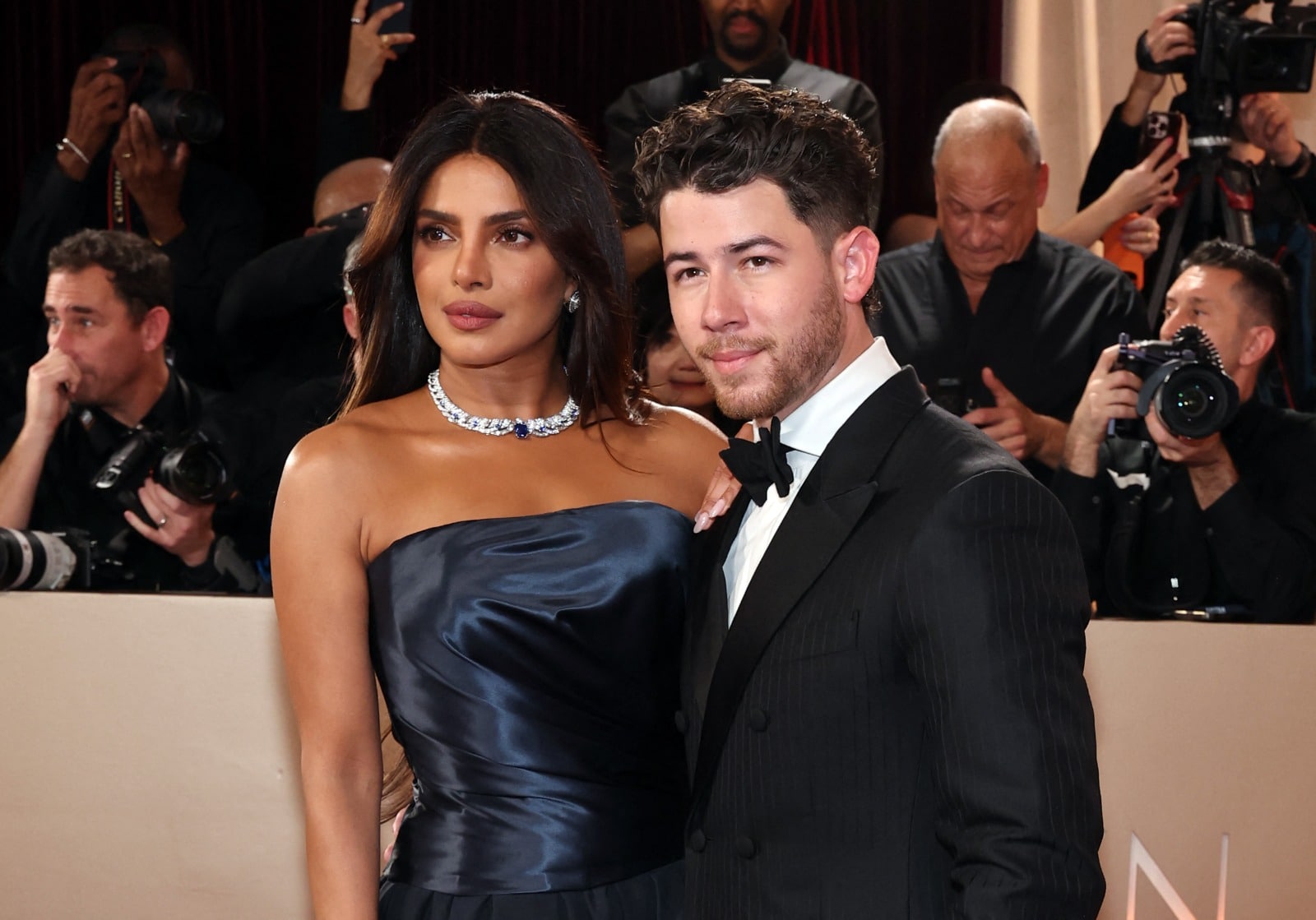Priyanka Chopra And Nick Jonas at the Golden Globes 2026. Photo: AFP