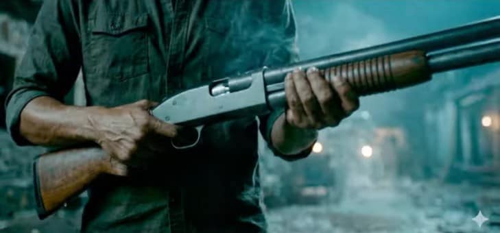 A screenshot of the Jana Nayagan trailer with the Google Gemini AI mark at the right bottom corner.