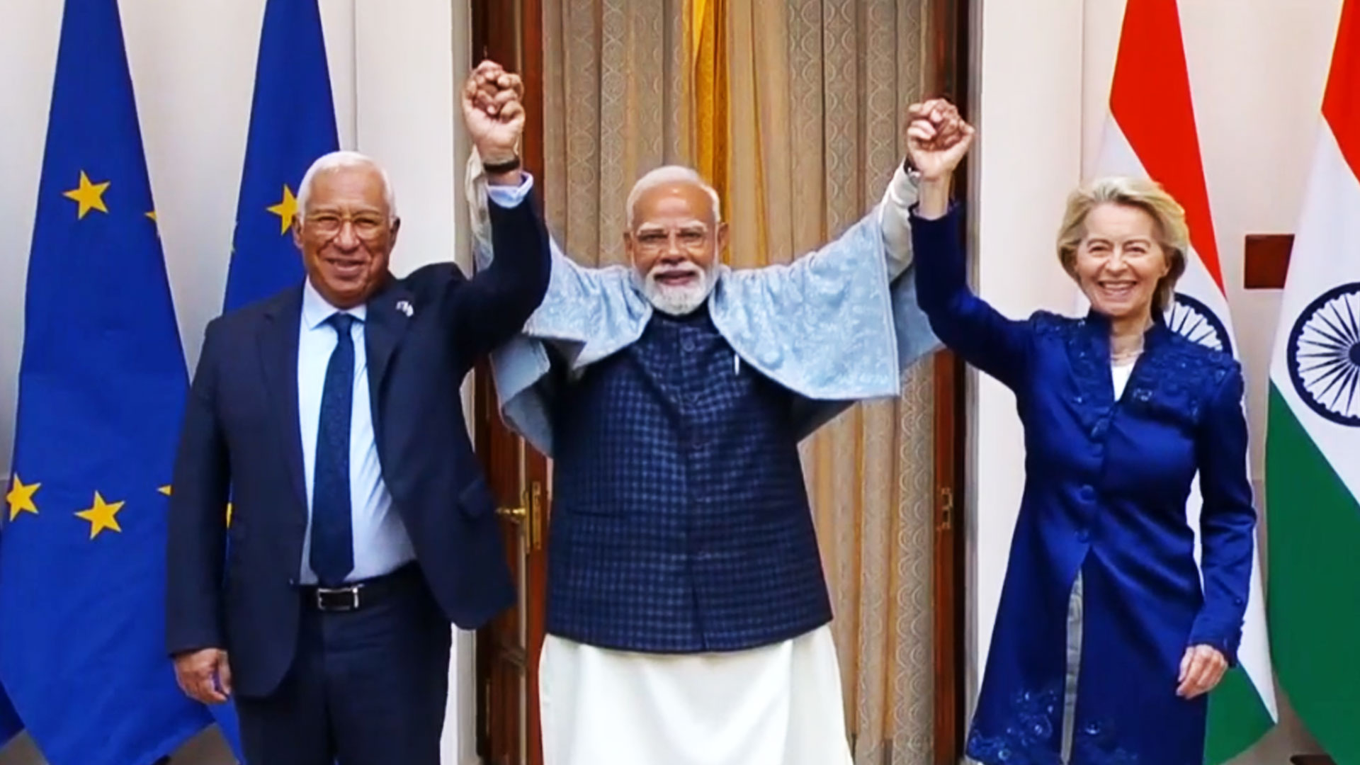 Prime Minister Modi Hosts EU Leaders Ursula Von Der Leyen, Antonio Costa Ahead Of Historic Deal