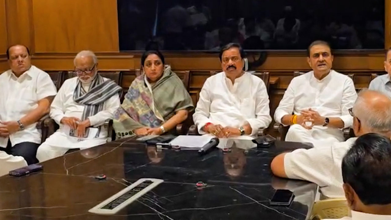 Sunetra Pawar Attends NCP Party Meeting At Vidhan Bhavan