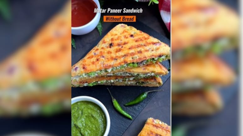 ब्रेड के बिना नाश्ते में ऐसे बनाएं प्रोटीन रिच मटर पनीर सैंडविच, स्वाद ले-लेकर खाएंगे बच्चे से लेकर बड़े तक