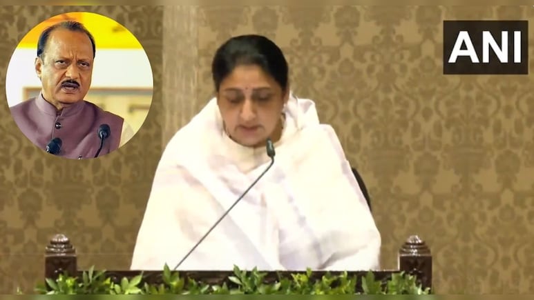 इधर शपथ ले रही थीं सुनेत्रा, उधर अजित दादा अमर रहे के लग रहे थे नारे