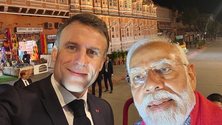 In Macron's Republic Day Wish, A "Wonderful Memory" Throwback Selfie With PM Modi