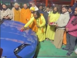 Video: Spiritual Leader Satua Baba Drives Rs 2-Crore Porsche At Magh Mela