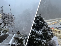 माता वैष्णो देवी धाम में कुदरत का दिव्य श्रृंगार, बर्फ की चादर में ढक गया मां का भवन