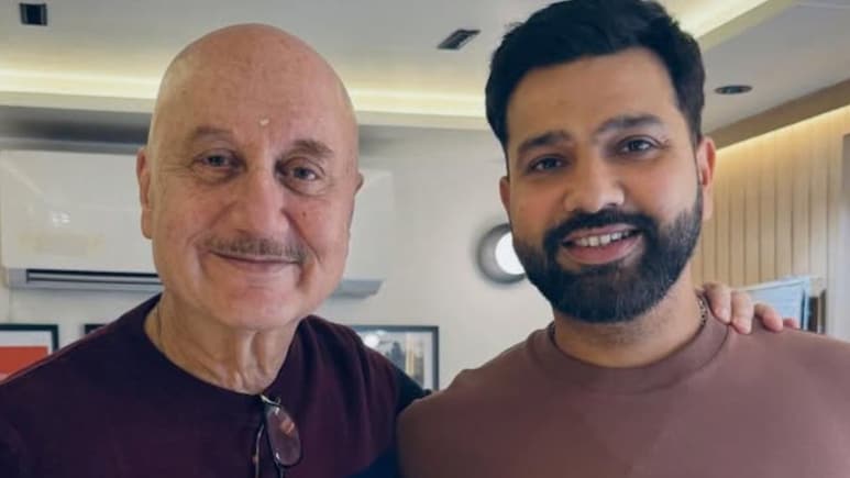 Anupam Kher Accidentally Meets His "Favourite Cricketer" Rohit Sharma, See Pics