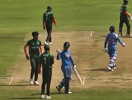IND vs BAN&nbsp;U19 World Cup LIVE Score: वैभव सूर्यवंशी से भिड़े बांग्लादेशी उपकप्तान ज़वाद अबरार, जमकर हुई बहसबाजी
