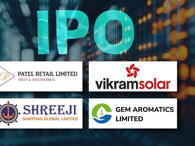 IPO Share Price Updates: Vikram Solar Share Price; Patel Retail, Shreeji Shipping Stocks In Focus