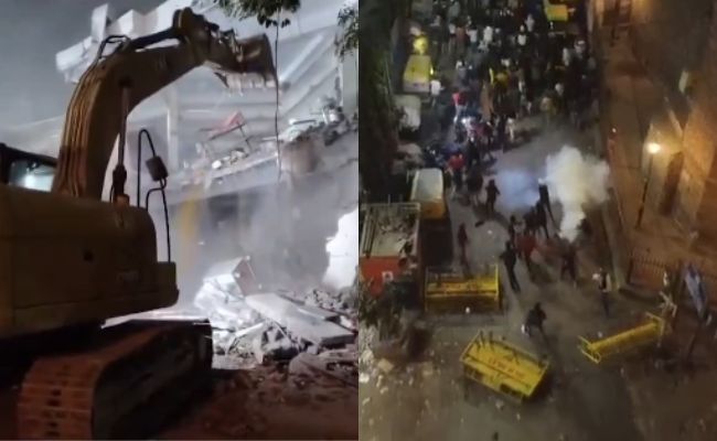 Clashes Erupt Over Demolition Near Delhi Mosque, 5 Cops Injured