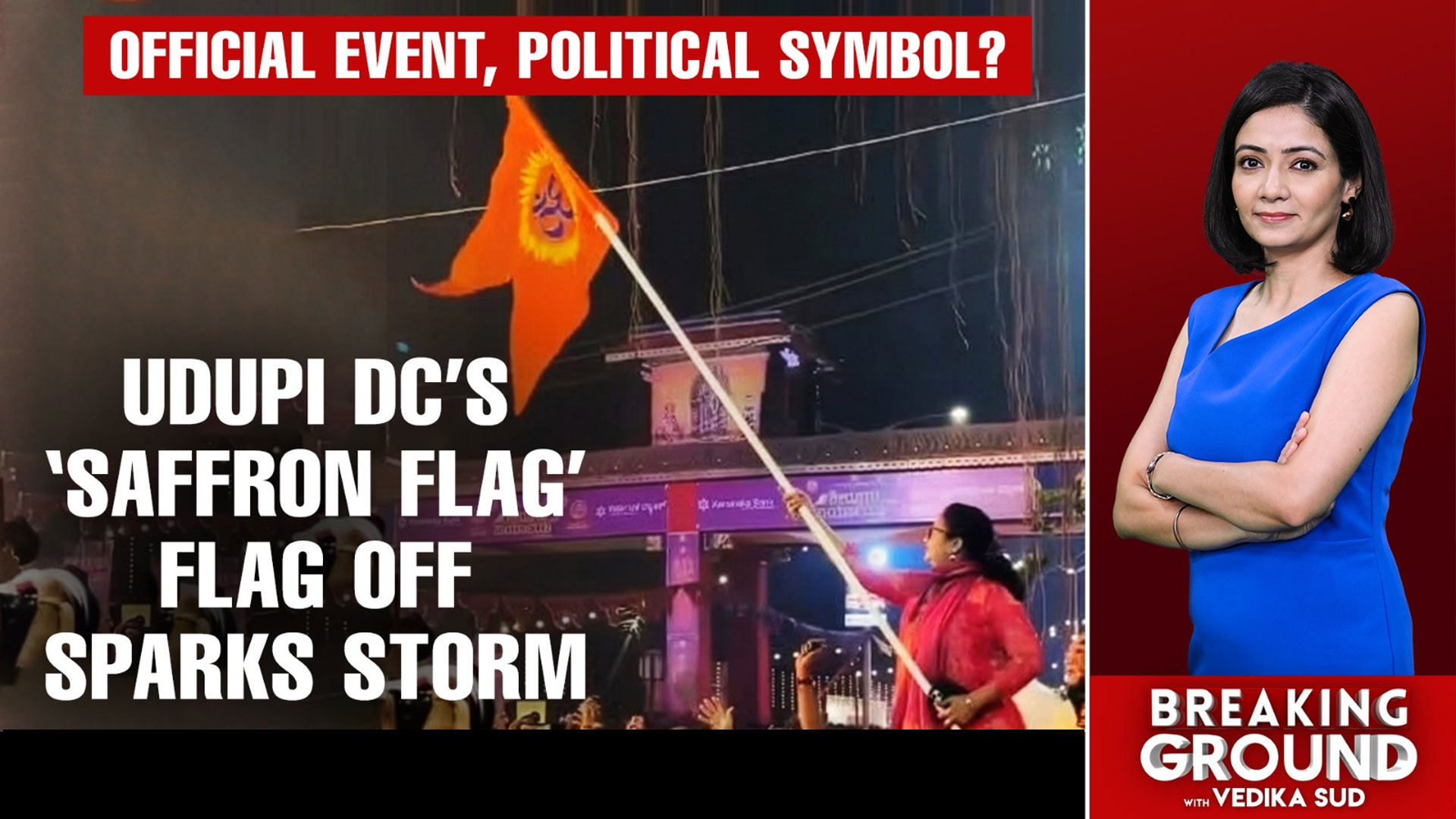 Official Event, Political Symbol? Udupi DC's 'Saffron Flag' Flag Off Sparks Storm