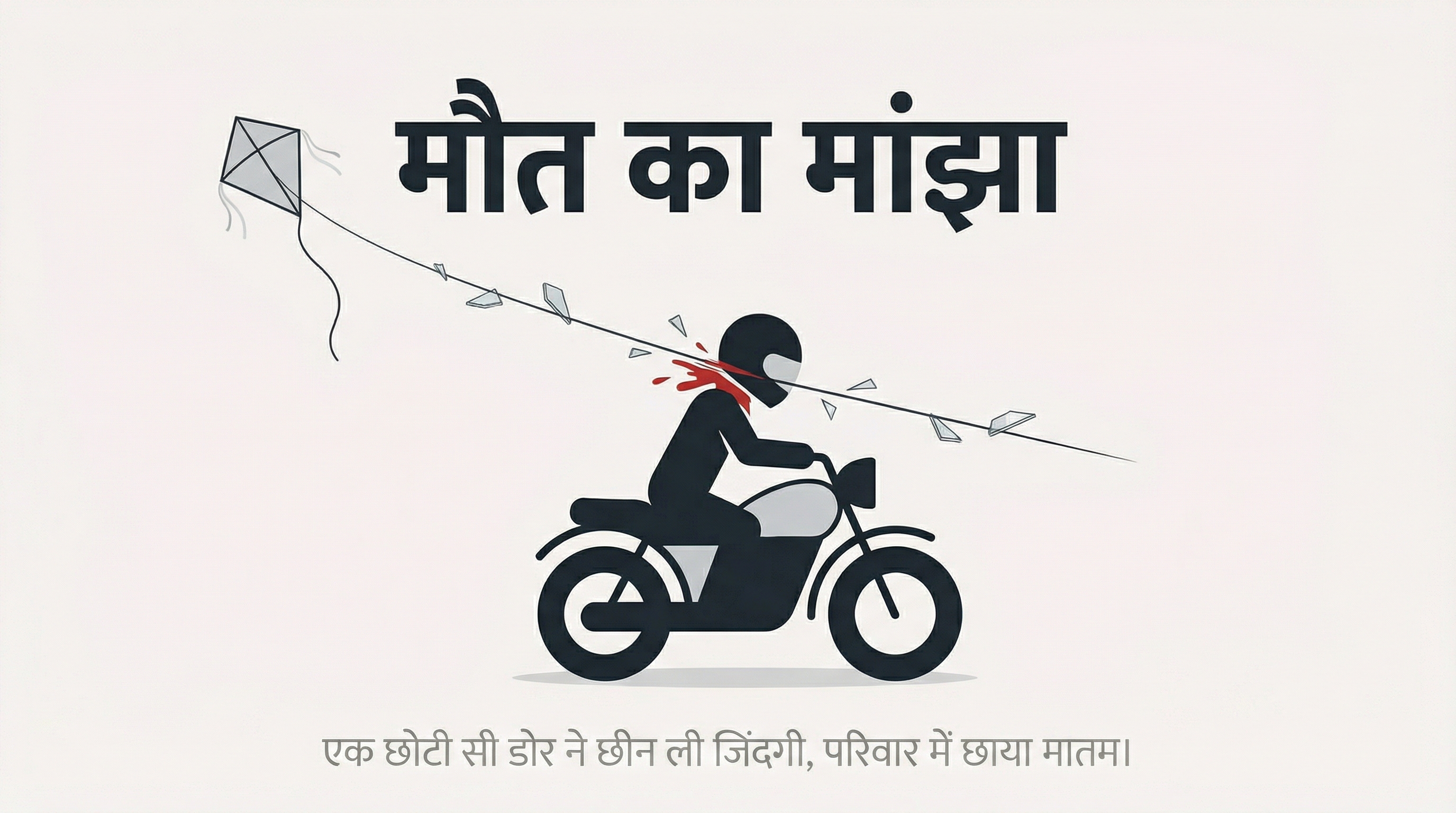 पतंग के मांझे ने छीन ली जिंदगी, बेटी को आखिरी कॉल कर बाइक सवार ने तोड़ दिया दम