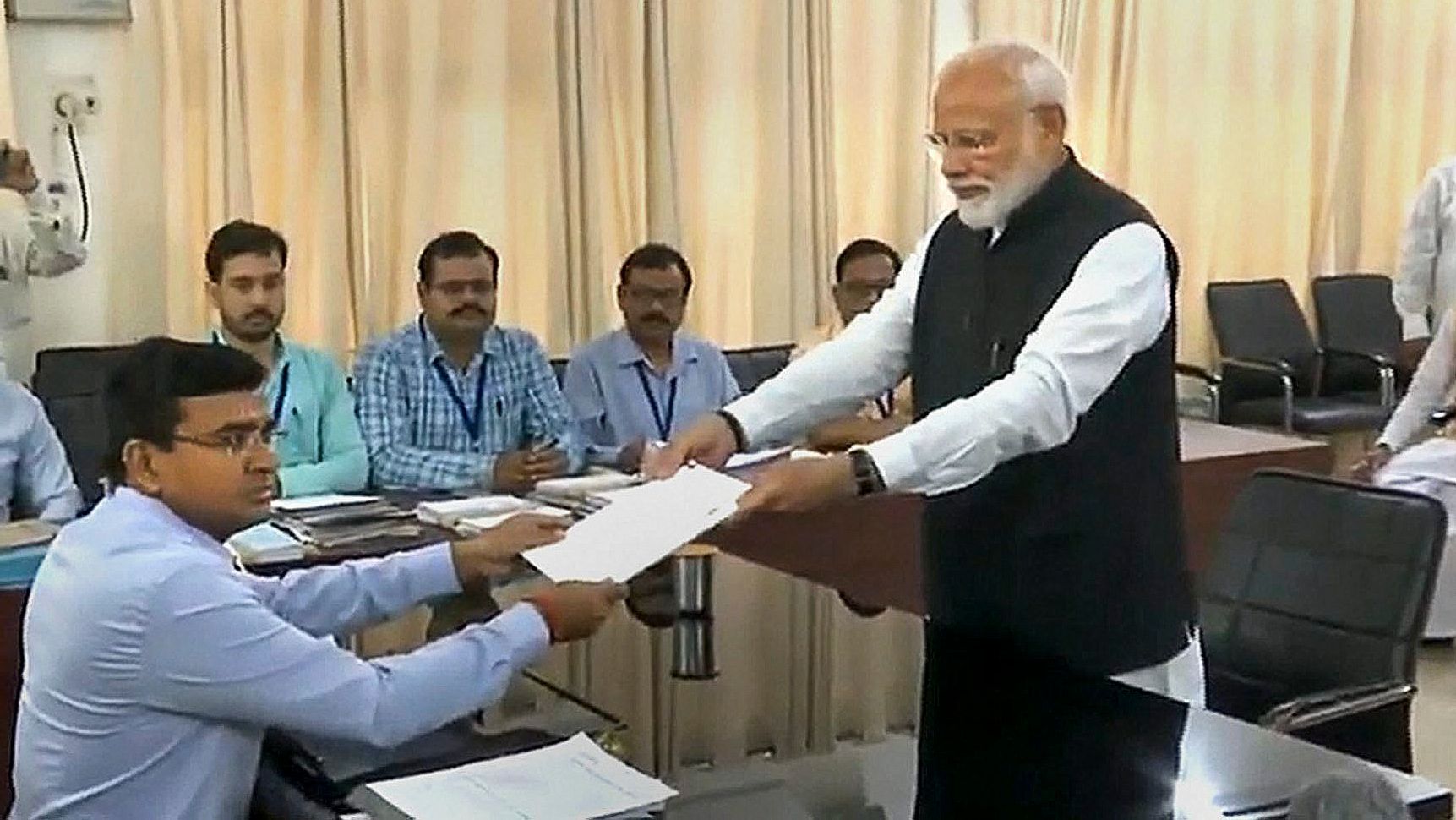 Accompanied by Top NDA Leaders, Modi Files Nomination for Varanasi