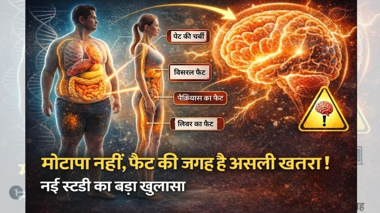 मोटापा बनाता है दिमाग को बूढ़ा, शरीर में फैट किस जगह ये तय करता है दिमाग की उम्र, स्टडी ने बताई न्यूरोलॉजिकल खतरे की वजह