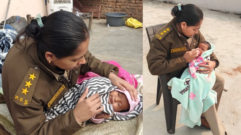 VIDEO: वर्दी में मां बनीं पुलिस अफसर! शराब के अड्डे पर रोता मिला तीन माह का मासूम, गोद में लेकर पिलाया दूध