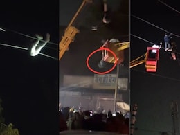 Rajasthan: दौसा में आधी रात बिजली पोल पर चढ़ा मजदूर, रेस्क्यू के दौरान क्रेन से फिसला; रोंगटे खड़े कर देगा Video