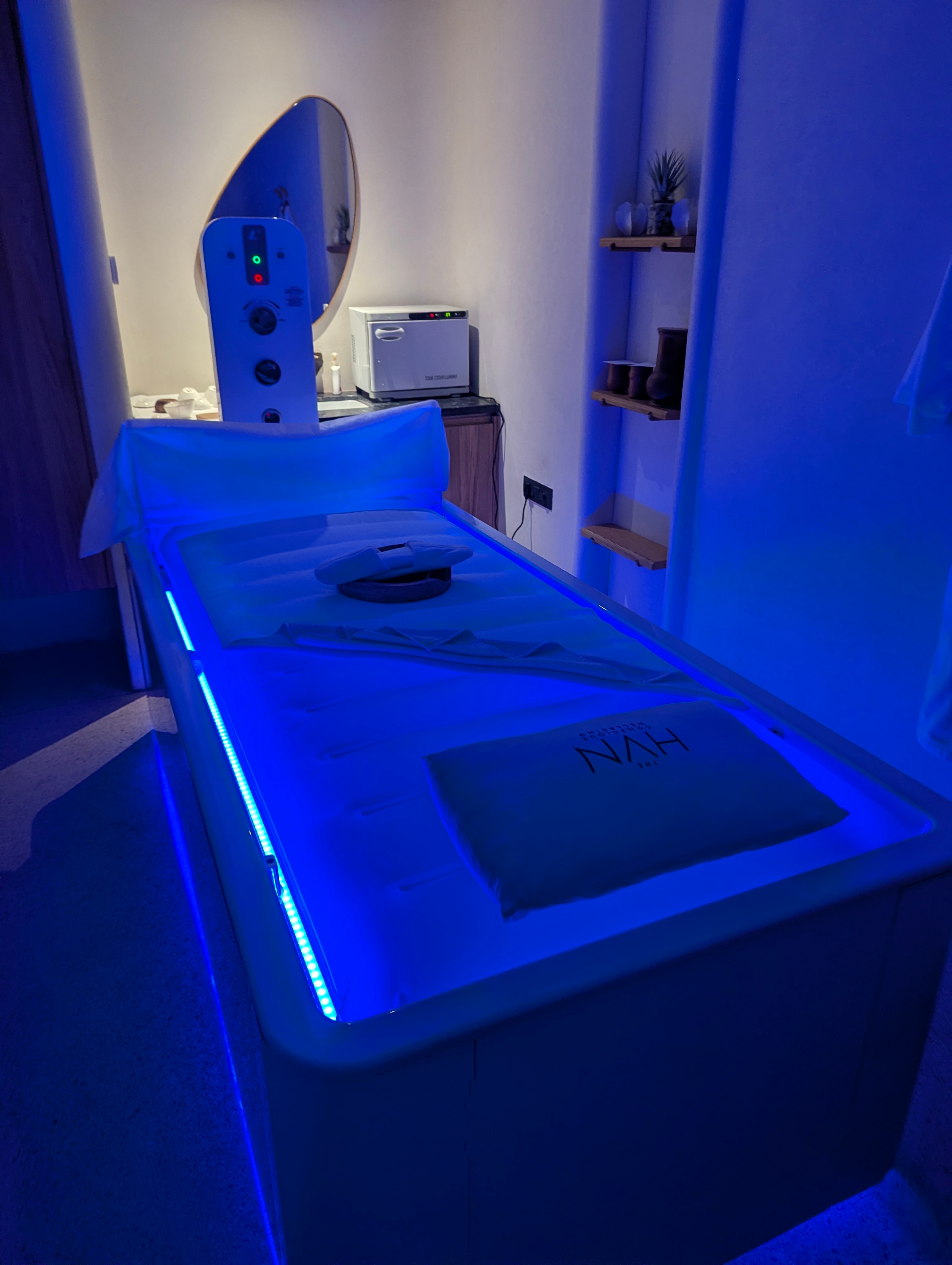 The water mattress at the spa. Photo: Author The water mattress at the spa. Photo: Author