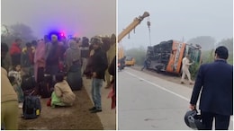 Rajasthan Road Accident: नागौर से भोपाल जा रही यात्रियों से भरी बस कोटा में पलटी, पुलिस ने शीशे तोड़कर लोगों को बचाया