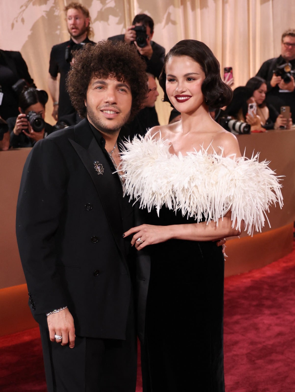 Selena Gomez and Benny Blanco at the Golden Globes 2026. Photo: AFP