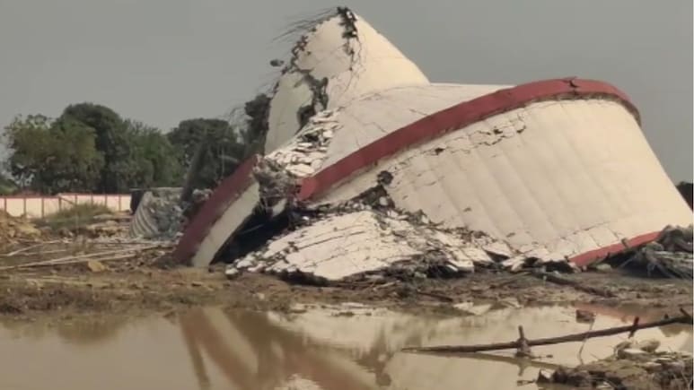 सूरत में टेस्टिंग के दौरान ढही 21 करोड़ की लागत से बनी पानी की टंकी,  33 गांवों को होनी थी पानी की सप्लाई