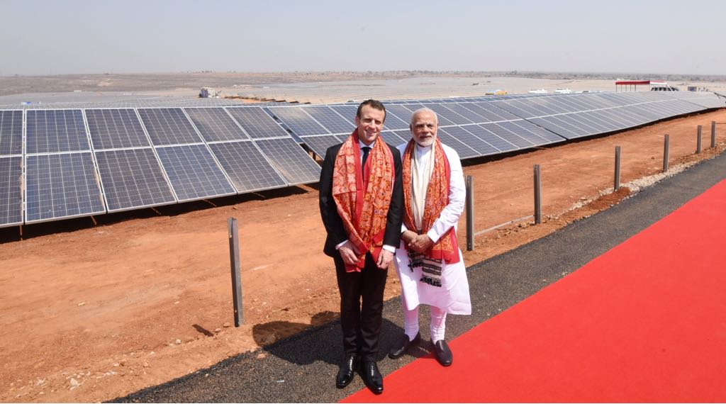Modi, Macron Inaugurate Uttar Pradesh&rsquo;s Biggest Solar Power Plant&nbsp; &nbsp;  &nbsp;