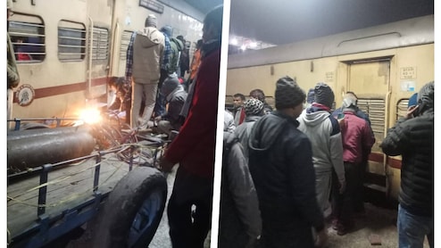 समस्तीपुर जंक्शन पर बड़ा हादसा टला, चलती ट्रेन में फंसा हाइड्रेंट पाइप, चिंगारी निकली तो मची अफरातफरी