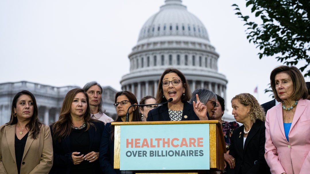 Representative Suzan DelBene, a Democrat from Washington, during a rally for healthcare funding outside the US Capitol on Sept. 30. Representative Suzan DelBene, a Democrat from Washington, during a rally for healthcare funding outside the US Capitol on Sept. 30.