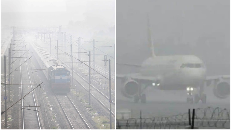 उत्तर भारत में कोहरे का कोहराम: दिल्ली‑UP के 5 एयरपोर्ट पर जीरो विजिबिलिटी, 95 ट्रेनें लेट