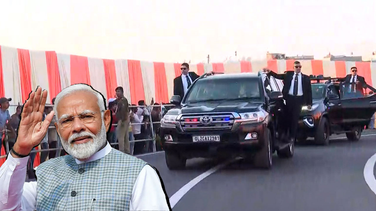 PM Modi Holds Grand Roadshow In Somnath, Gujarat