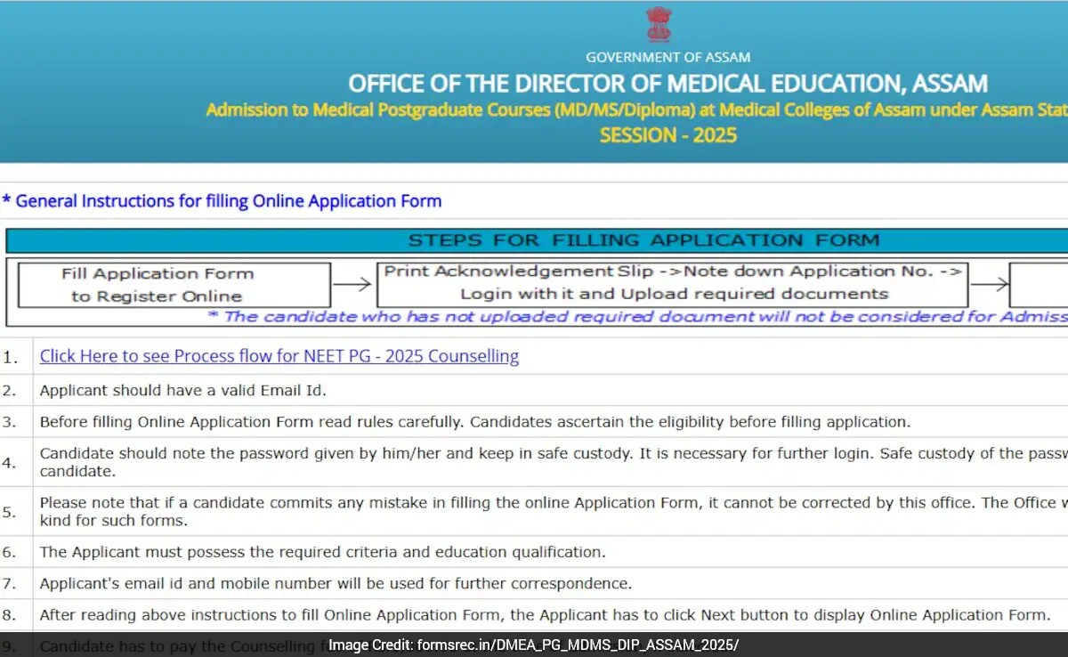 Assam NEET PG 2025 Round 3 Registration Open