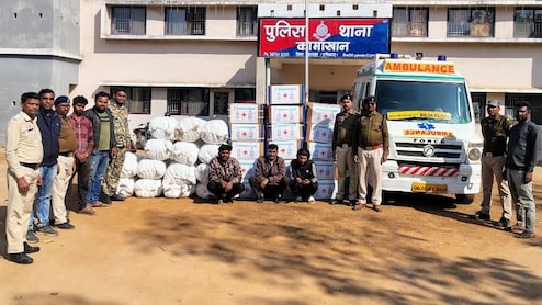 जान बचाने की जगह एंबुलेंस से नशे की तस्करी, महासमुंद पुलिस ने पकड़ा 2.60 करोड़ का गांजा; आरोपी गिरफ्तार