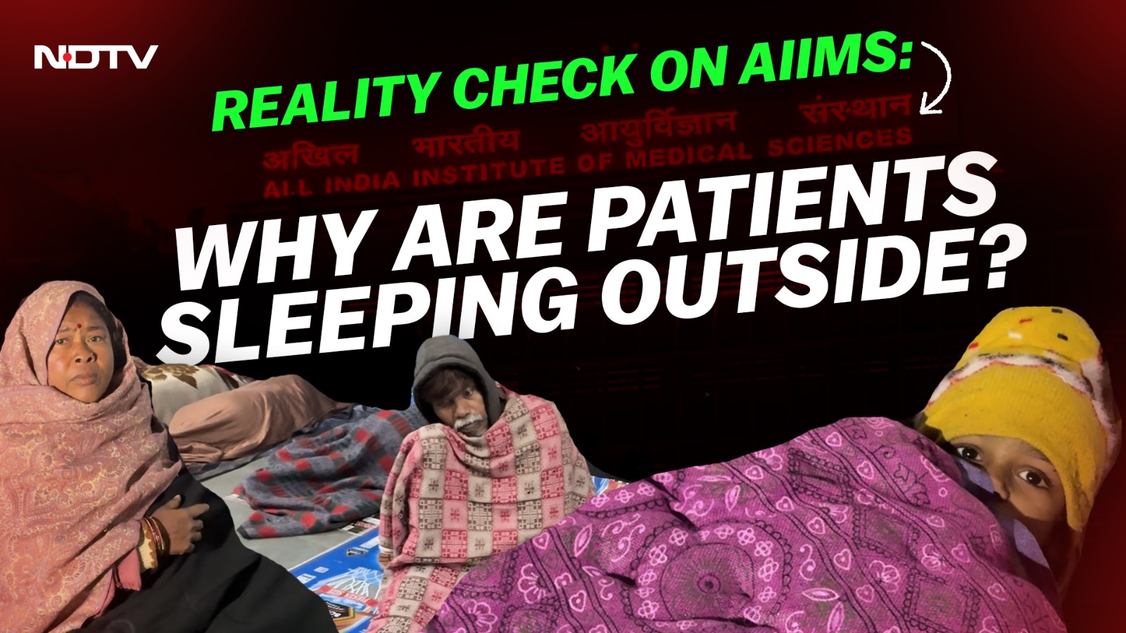 Sleeping Outside AIIMS, Patients, Relatives Battle Cold, Pollution And Rats