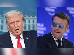"What The Hell Happened": Trump Mocks Macron's Sunglasses In Davos Speech