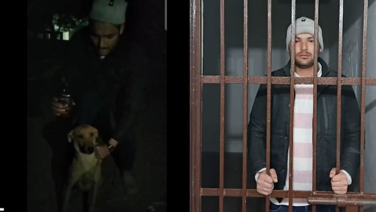 Video: UP Man Forces Dog To Drink Alcohol, Gets Arrested