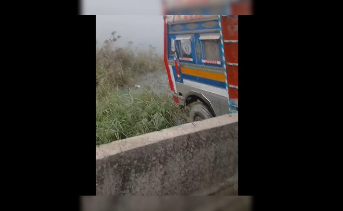 Gurvinder Singh escaped death after his truck overshot the road at the same site earlier this month