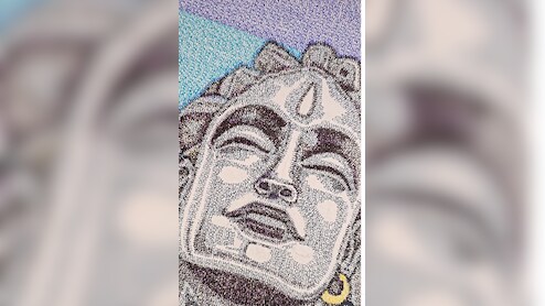 आर्टिस्ट ने राम ल&zwj;िखकर बना डाली श&zwj;िव भगवान की खूबसूरत पेंट&zwj;िंग, सोशल मीड&zwj;िया पर म&zwj;िनटों में हो गई वायरल