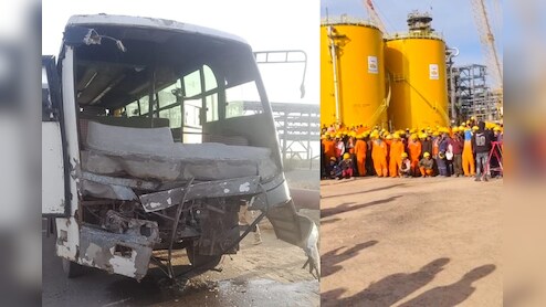 Rajasthan: पचपदरा रिफानरी में हादसे के बाद मजदूरों ने मचाया बवाल, गाड़ी में की तोड़फोड़