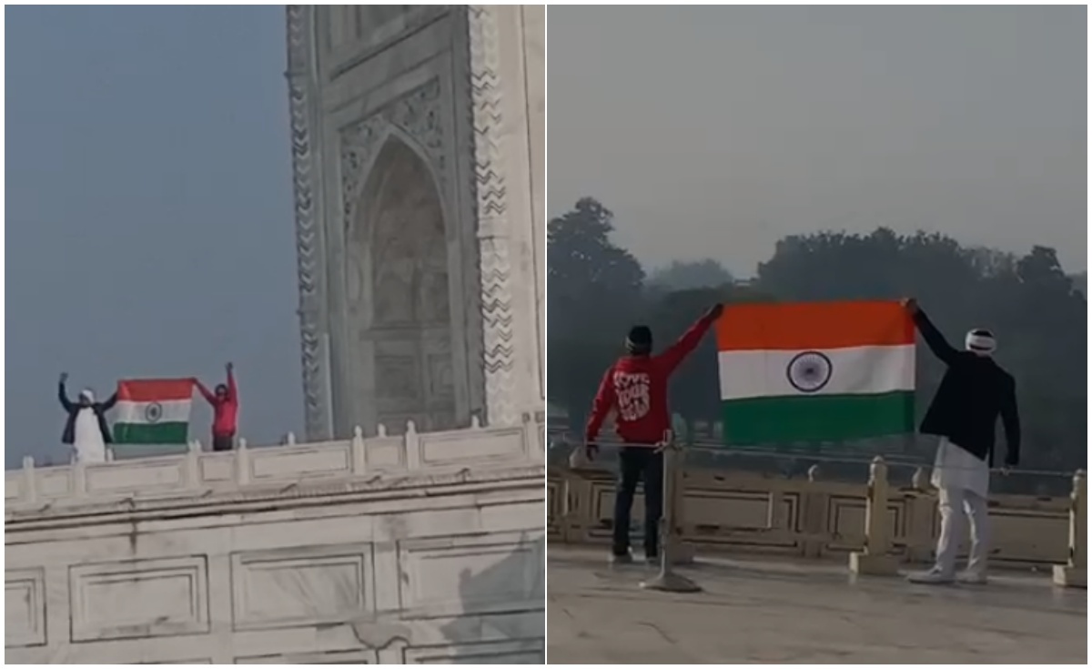 ताजमहल के अंदर फहराया गया तिरंगा, वीडियो सोशल मीडिया पर वायरल