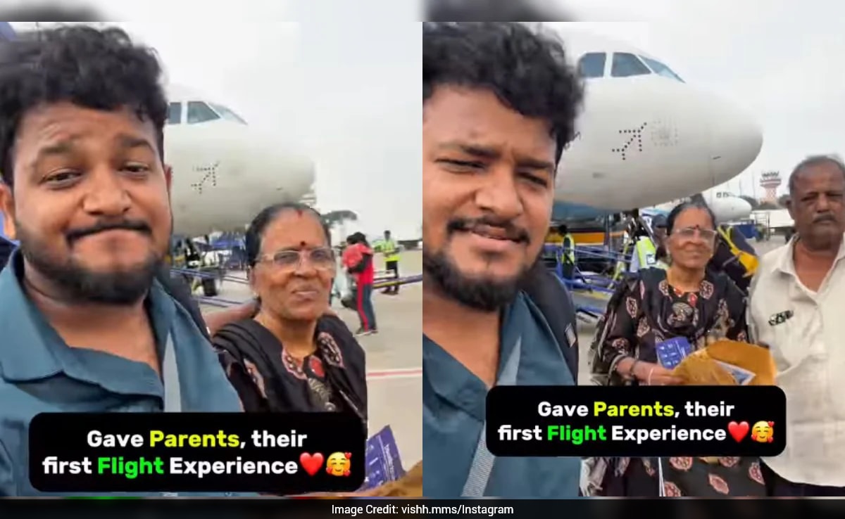 Indian Man Fulfills Parents' First Flight Dream