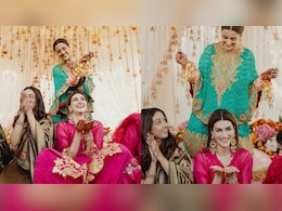 Watch: Nupur Sanon's <i>Kaleeras</i> Fall On Sister Kriti At <i>Chooda</i> Ceremony