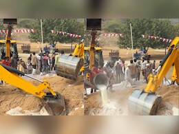राजस्&zwj;थान में JCB, ट्रैक्&zwj;टर और थ्रेसर से बनाया गया 651 क्विंटल चूरमा, बनाने में लगा 35 क्विंटल देसी घी&nbsp;